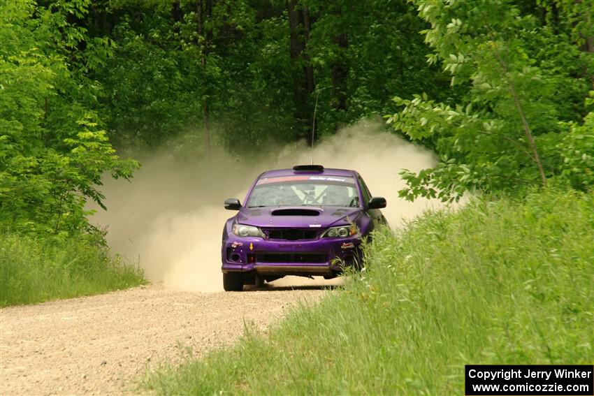 Silas Himes / Charlotte Himes Subaru WRX STi on SS2, Skunk Creek.