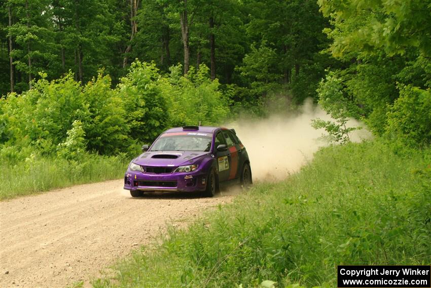 Silas Himes / Charlotte Himes Subaru WRX STi on SS2, Skunk Creek.