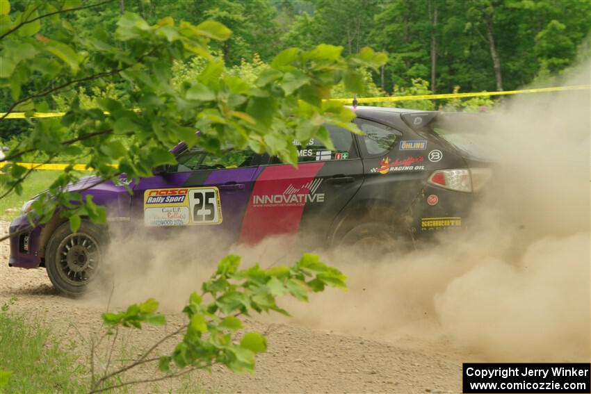 Silas Himes / Charlotte Himes Subaru WRX STi on SS2, Skunk Creek.