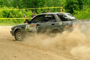 Dexter Clark / Bryce Proseus Nissan Sentra SE-R on SS2, Skunk Creek.