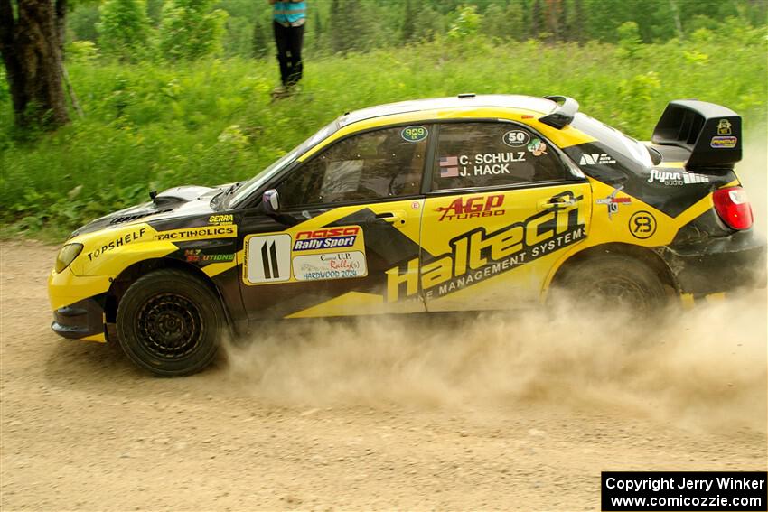 Colin Schulz / Jason Hack Subaru WRX STi on SS2, Skunk Creek.