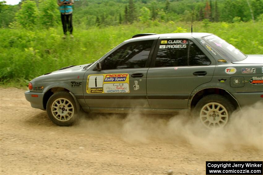 Dexter Clark / Bryce Proseus Nissan Sentra SE-R on SS2, Skunk Creek.