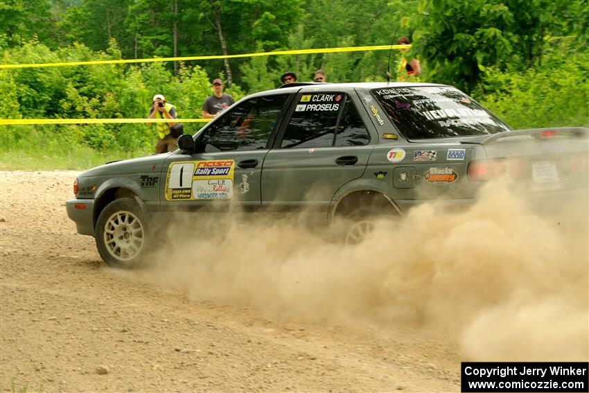 Dexter Clark / Bryce Proseus Nissan Sentra SE-R on SS2, Skunk Creek.