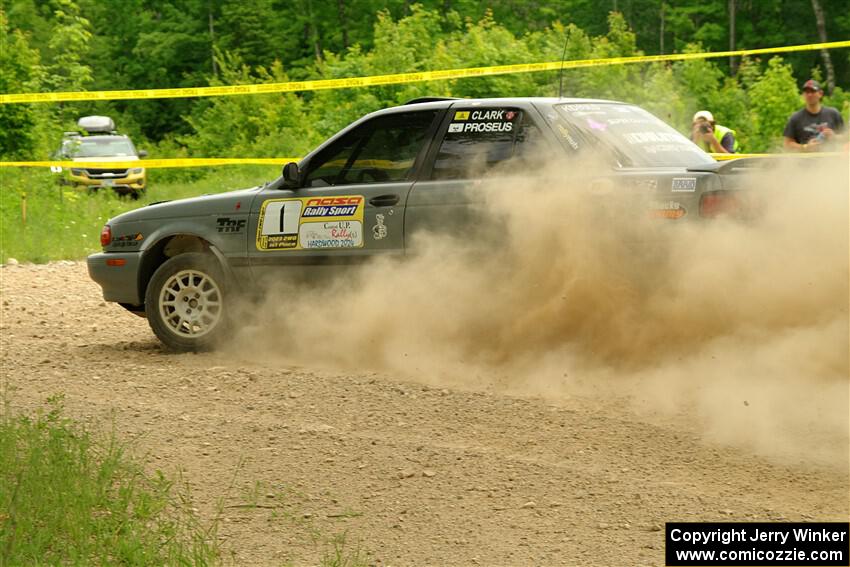 Dexter Clark / Bryce Proseus Nissan Sentra SE-R on SS2, Skunk Creek.