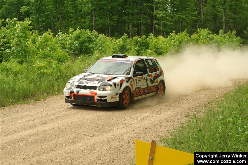 John Gusmano / Zack Goldstein VW GTI on SS2, Skunk Creek.