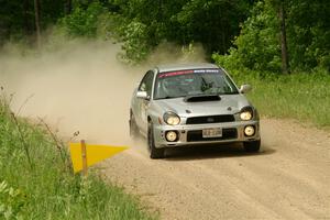 Noah Jacobson / Jacob Beduze Subaru WRX on SS2, Skunk Creek.