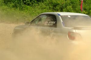 Noah Jacobson / Jacob Beduze Subaru WRX on SS2, Skunk Creek.