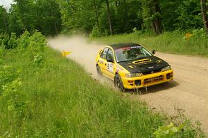 Katie Gingras / Camille Carlson Subaru Impreza on SS2, Skunk Creek.