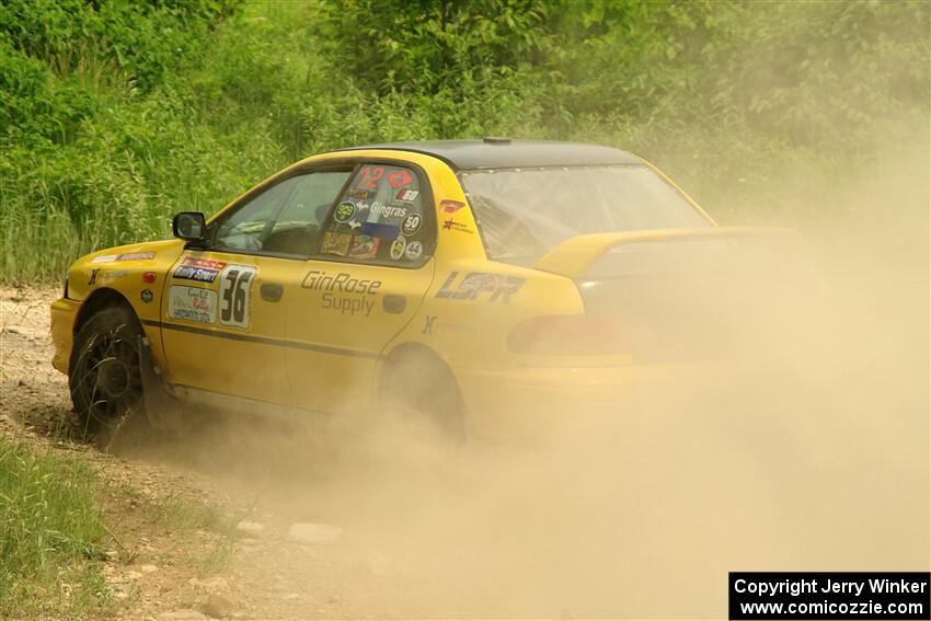 Katie Gingras / Camille Carlson Subaru Impreza on SS2, Skunk Creek.