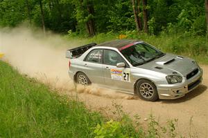 Cross Fedina / Robin Fedina Subaru WRX on SS2, Skunk Creek.