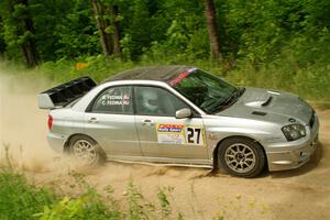 Cross Fedina / Robin Fedina Subaru WRX on SS2, Skunk Creek.