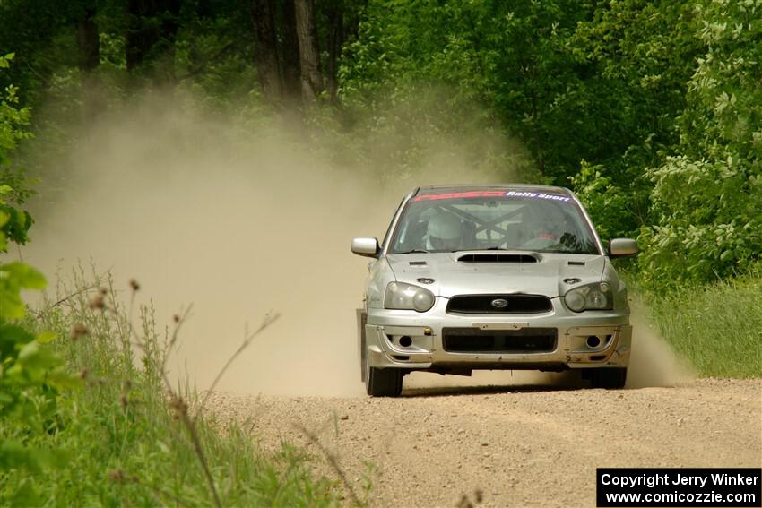 Cross Fedina / Robin Fedina Subaru WRX on SS2, Skunk Creek.