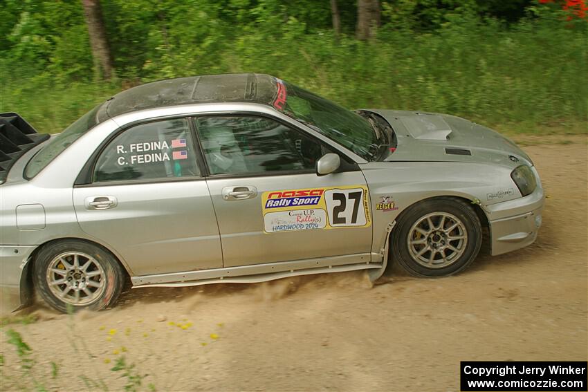 Cross Fedina / Robin Fedina Subaru WRX on SS2, Skunk Creek.