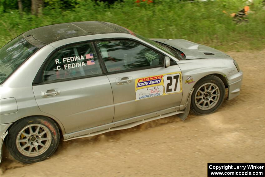 Cross Fedina / Robin Fedina Subaru WRX on SS2, Skunk Creek.