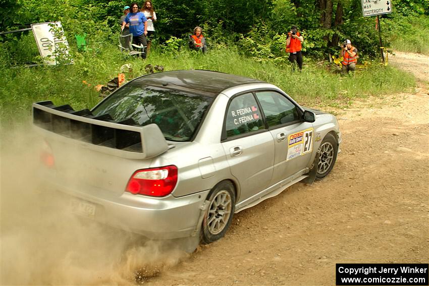 Cross Fedina / Robin Fedina Subaru WRX on SS2, Skunk Creek.