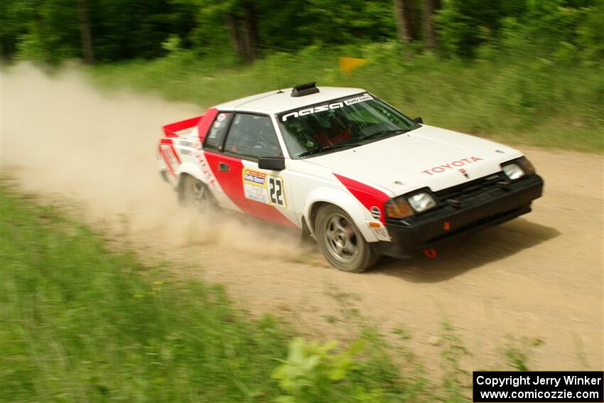 Eric Anderson / Taylor Haelterman Toyota Celica GTS on SS2, Skunk Creek.