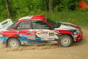 Andrew Layton / Joe Layton Subaru Impreza on SS2, Skunk Creek.