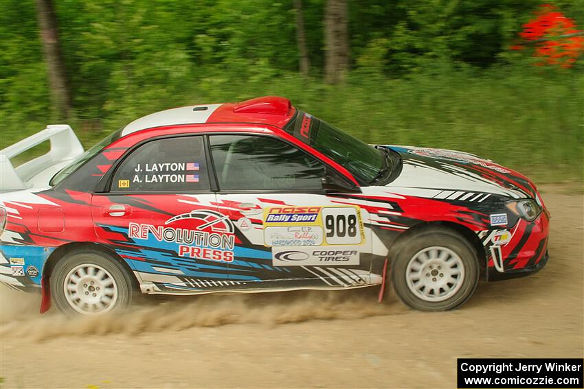 Andrew Layton / Joe Layton Subaru Impreza on SS2, Skunk Creek.