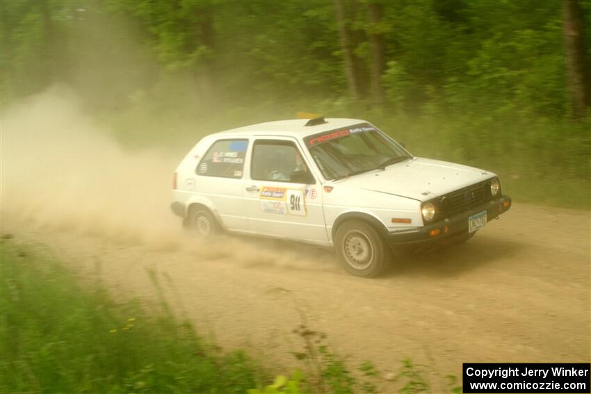 Josh Nykanen / Connor Himes VW GTI on SS2, Skunk Creek.