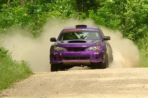 Silas Himes / Charlotte Himes Subaru WRX STi on SS3, Woodtick Hollow.