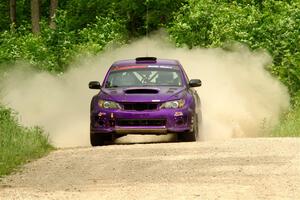 Silas Himes / Charlotte Himes Subaru WRX STi on SS3, Woodtick Hollow.