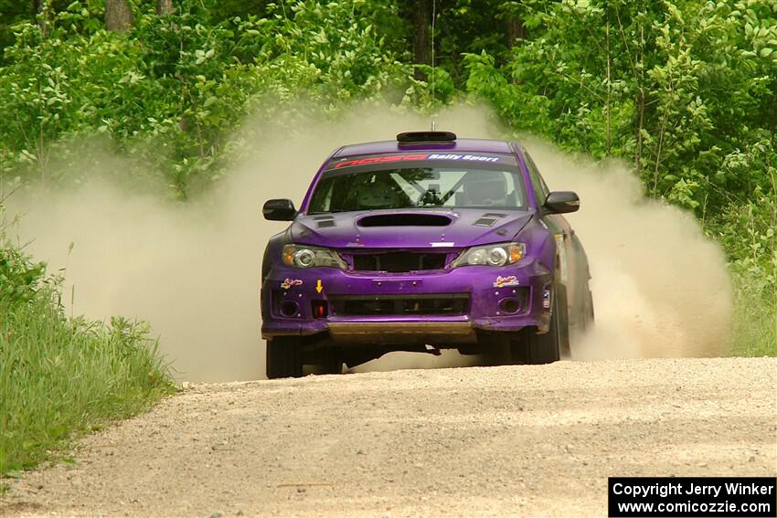 Silas Himes / Charlotte Himes Subaru WRX STi on SS3, Woodtick Hollow.