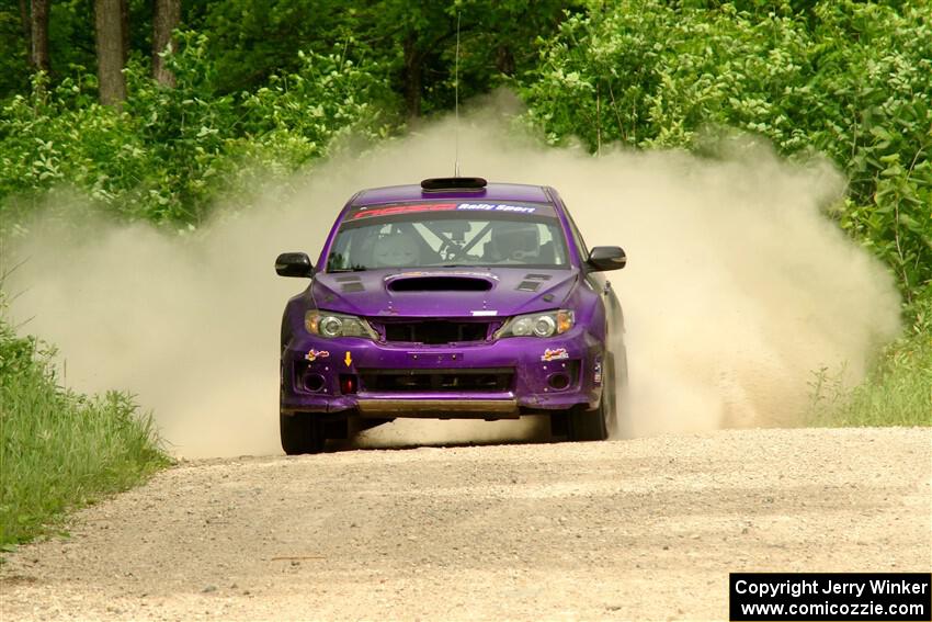 Silas Himes / Charlotte Himes Subaru WRX STi on SS3, Woodtick Hollow.