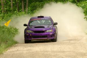 Silas Himes / Charlotte Himes Subaru WRX STi on SS3, Woodtick Hollow.