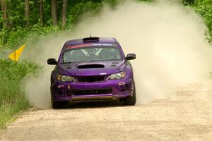 Silas Himes / Charlotte Himes Subaru WRX STi on SS3, Woodtick Hollow.