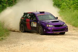 Silas Himes / Charlotte Himes Subaru WRX STi on SS3, Woodtick Hollow.