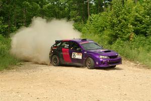 Silas Himes / Charlotte Himes Subaru WRX STi on SS3, Woodtick Hollow.