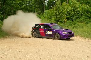 Silas Himes / Charlotte Himes Subaru WRX STi on SS3, Woodtick Hollow.