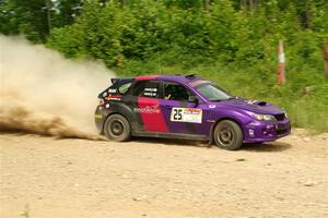 Silas Himes / Charlotte Himes Subaru WRX STi on SS3, Woodtick Hollow.