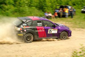 Silas Himes / Charlotte Himes Subaru WRX STi on SS3, Woodtick Hollow.