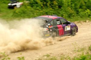 Silas Himes / Charlotte Himes Subaru WRX STi on SS3, Woodtick Hollow.