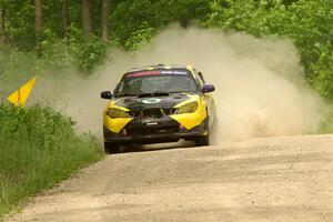 Colin Schulz / Jason Hack Subaru WRX STi on SS3, Woodtick Hollow.