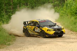 Colin Schulz / Jason Hack Subaru WRX STi on SS3, Woodtick Hollow.