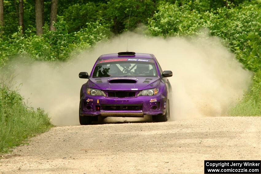 Silas Himes / Charlotte Himes Subaru WRX STi on SS3, Woodtick Hollow.