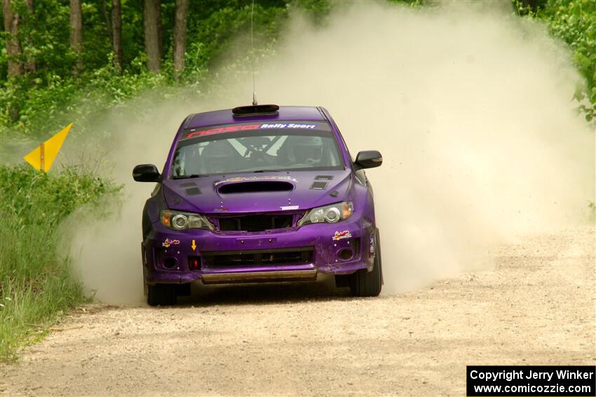 Silas Himes / Charlotte Himes Subaru WRX STi on SS3, Woodtick Hollow.