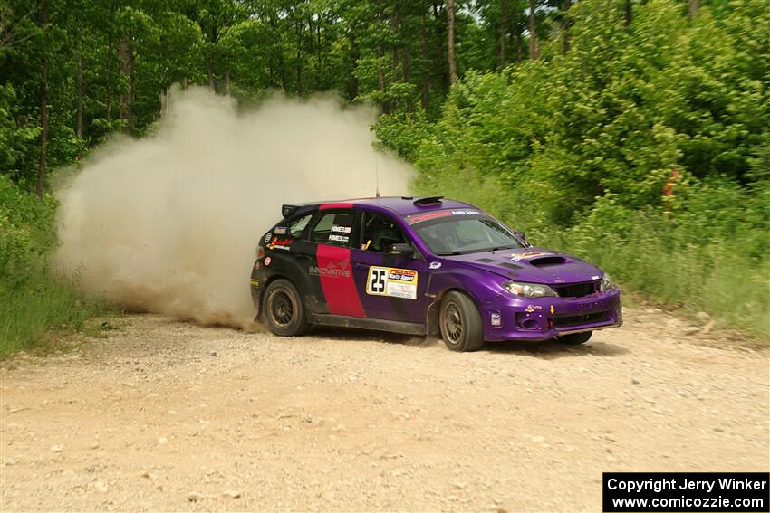 Silas Himes / Charlotte Himes Subaru WRX STi on SS3, Woodtick Hollow.