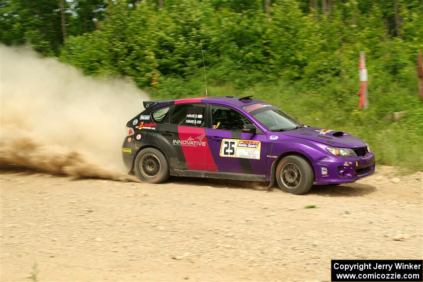 Silas Himes / Charlotte Himes Subaru WRX STi on SS3, Woodtick Hollow.