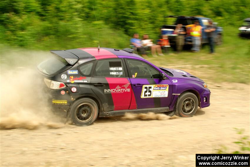 Silas Himes / Charlotte Himes Subaru WRX STi on SS3, Woodtick Hollow.