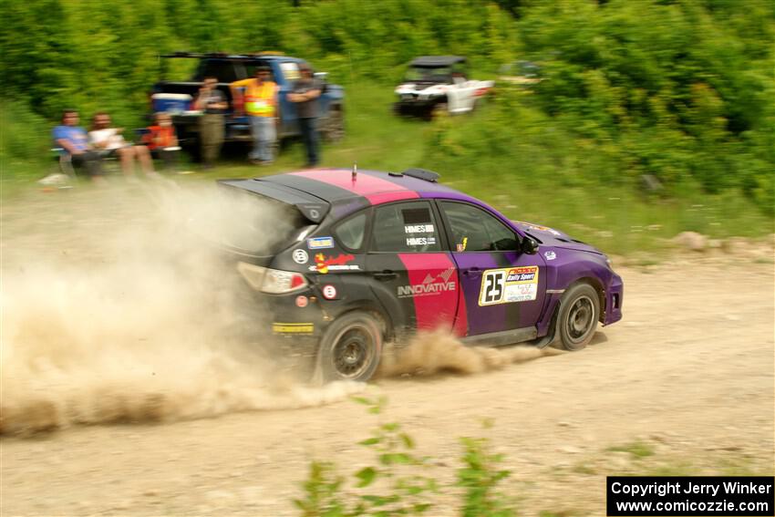 Silas Himes / Charlotte Himes Subaru WRX STi on SS3, Woodtick Hollow.