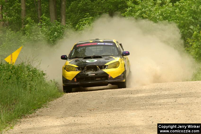 Colin Schulz / Jason Hack Subaru WRX STi on SS3, Woodtick Hollow.