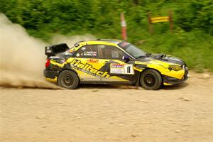 Colin Schulz / Jason Hack Subaru WRX STi on SS3, Woodtick Hollow.