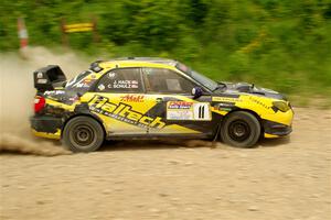 Colin Schulz / Jason Hack Subaru WRX STi on SS3, Woodtick Hollow.