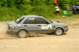 Dexter Clark / Bryce Proseus Nissan Sentra SE-R on SS3, Woodtick Hollow.