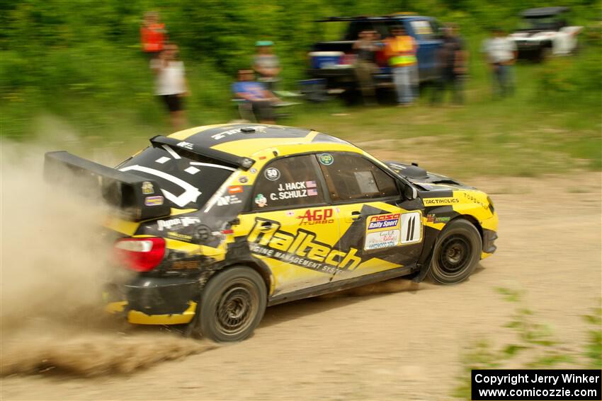 Colin Schulz / Jason Hack Subaru WRX STi on SS3, Woodtick Hollow.