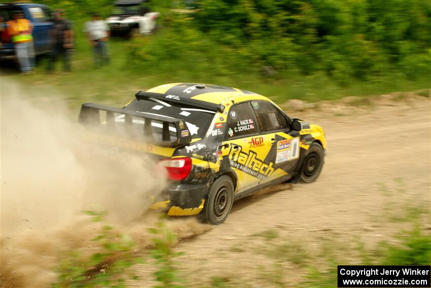 Colin Schulz / Jason Hack Subaru WRX STi on SS3, Woodtick Hollow.