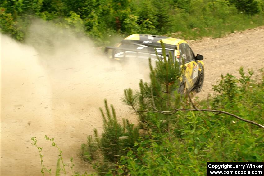 Colin Schulz / Jason Hack Subaru WRX STi on SS3, Woodtick Hollow.